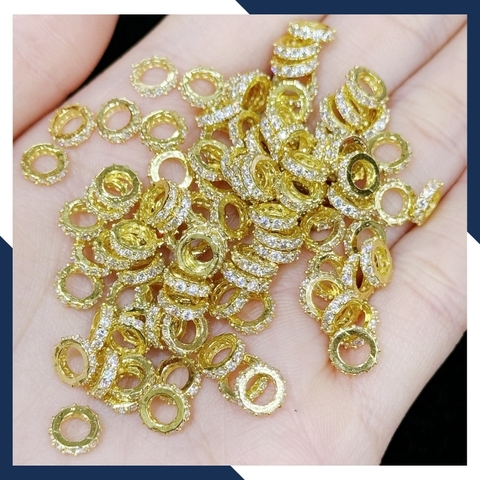 Dây chuyền vàng tây nữ mặt 3 vòng tròn đẹp 1435TL48