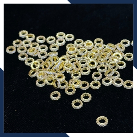 Dây chuyền vàng tây nữ mặt 3 vòng tròn đẹp 1435TL48