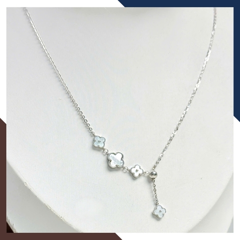 Dây Chuyền Vàng Trắng Cỏ 4 Lá Cho Nữ DCVN190 – Nhập Khẩu Hàn Quốc