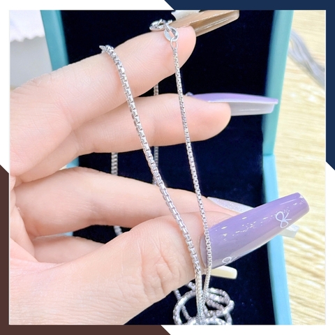 Dây Chuyền Vàng Trắng Nữ 10k DCVN329 – Mẫu Trơn Đơn Giản, Bền Đẹp Với Thời Gian