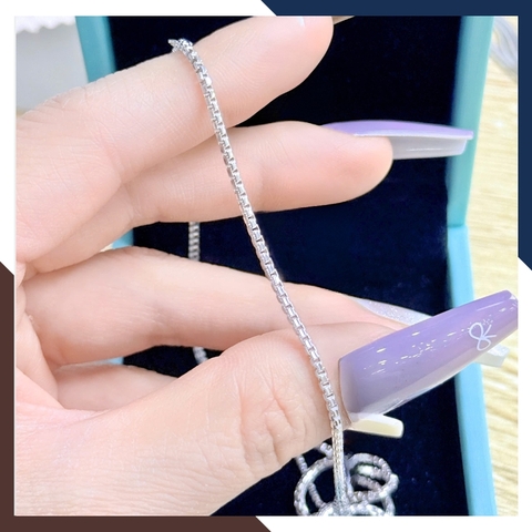 Dây Chuyền Vàng Trắng Nữ 10k DCVN329 – Mẫu Trơn Đơn Giản, Bền Đẹp Với Thời Gian