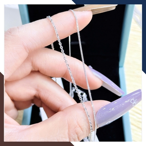 Dây Chuyền Vàng Trắng Nữ 10k DCVN329 – Mẫu Trơn Đơn Giản, Bền Đẹp Với Thời Gian