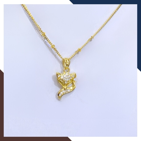 Dây chuyền vàng tây nữ 10k mặt mặt hồ ly mã TL5823