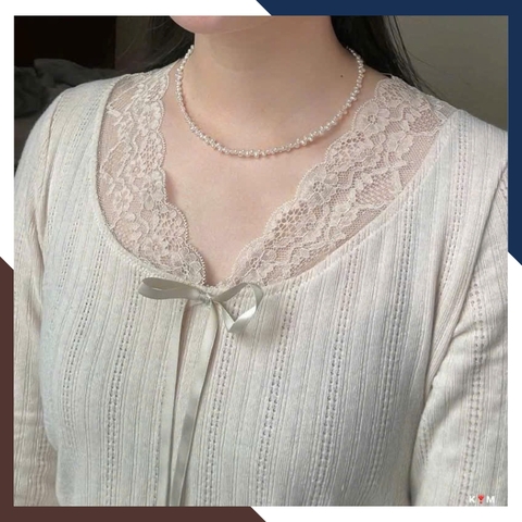 Vòng Cổ Ngọc Trai Choker 4–5mm Xỏ Sole 40cm Bạc 925 – VCNT187