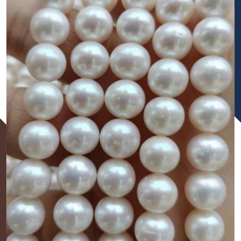 Giá sỉ chuỗi ngọc trai nguyên liệu size to 10-11mm cao cấp làm vòng cổ vòng tay mã AC2200