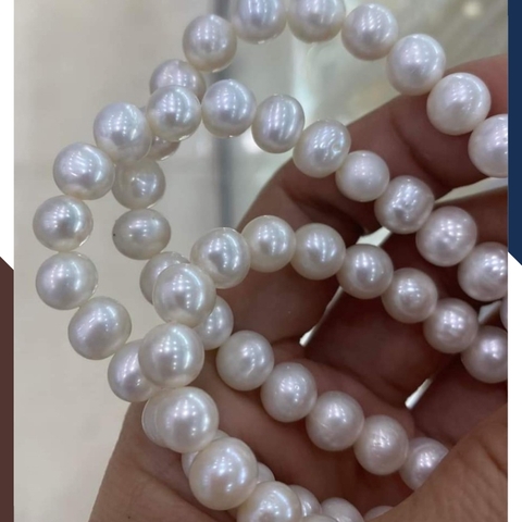 Giá sỉ chuỗi ngọc trai nguyên liệu size to 10-11mm cao cấp làm vòng cổ vòng tay mã AC2200