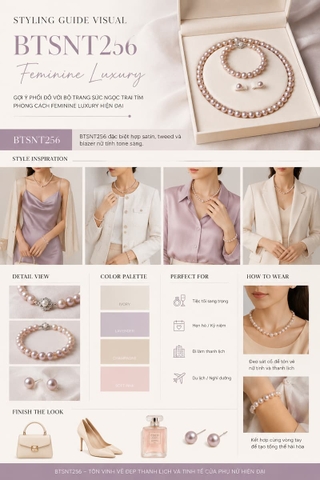 Bộ Trang Sức Ngọc Trai Màu Tím BTSNT256 – Feminine Luxury Sang Trọng, Mềm Da Và Dễ Tạo Cảm Giác High-End