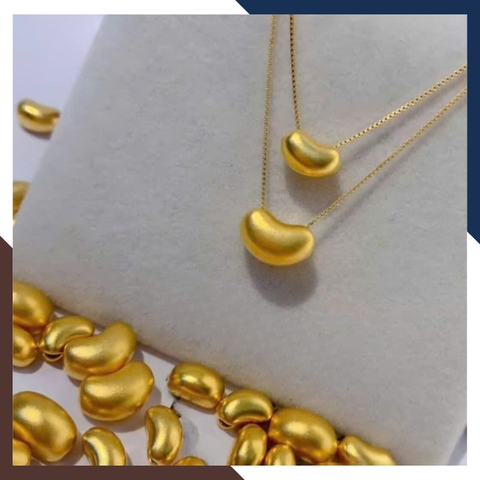 Hạt đậu vàng 9999 24k đẹp mã AC044 – Biểu tượng của sinh sôi, nảy nở, tài vận dồi dào