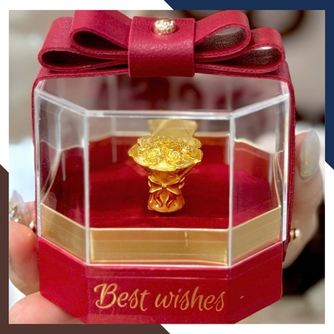 Hoa Hồng Bằng Vàng 24k 9999 Làm Quà Tặng Người Yêu Mã QTV01