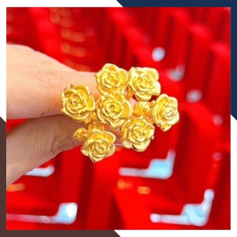Hoa Hồng Bằng Vàng 24k 9999 Làm Quà Tặng Người Yêu Mã QTV01