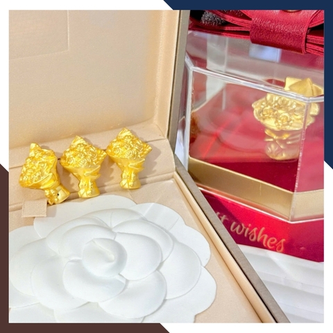 Hoa Hồng Bằng Vàng 24k 9999 Làm Quà Tặng Người Yêu Mã QTV01