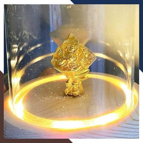Hoa Hồng Bằng Vàng 24k 9999 Làm Quà Tặng Người Yêu Mã QTV01