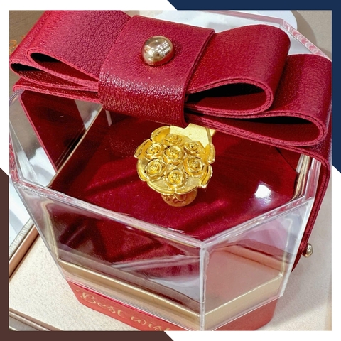 Hoa Hồng Bằng Vàng 24k 9999 Làm Quà Tặng Người Yêu Mã QTV01