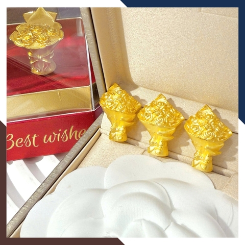 Hoa Hồng Bằng Vàng 24k 9999 Làm Quà Tặng Người Yêu Mã QTV01