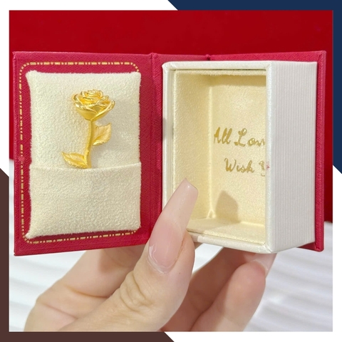 Hoa Hồng Bằng Vàng 24k 9999 Làm Quà Tặng Người Yêu Mã QTV01