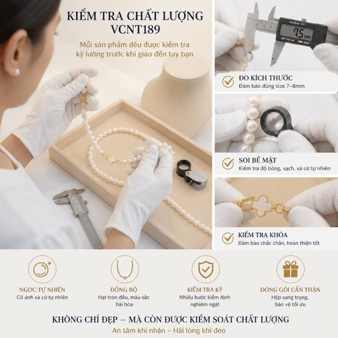 Vòng Cổ Choker Ngọc Trai 7–8mm VCNT189 – Điểm Nhấn Khóa T Tạo Cá Tính Tinh Tế