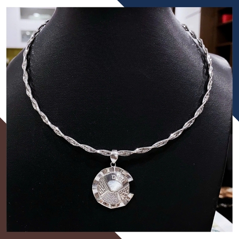 Kiềng Cổ Vàng Trắng Ý 10k Cho Nữ DCVN405 – Thiết Kế Tinh Tế, Trẻ Trung & Sang Trọng