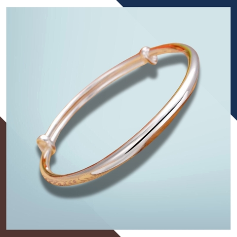 Kiềng tay trơn bạc ta nguyên chất cho nữ đẹp mã 50TL4C4