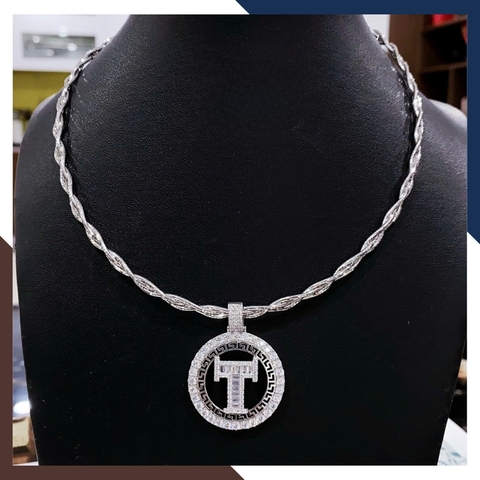 Kiềng Vàng Trắng Đeo Cổ Nữ Thanh Lịch, Quý Phái DCVN397 | Vàng Ý 10k