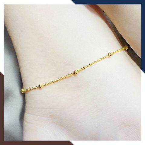 Lắc chân bi vàng tây nữ 10k đơn giản đẹp mã TL52