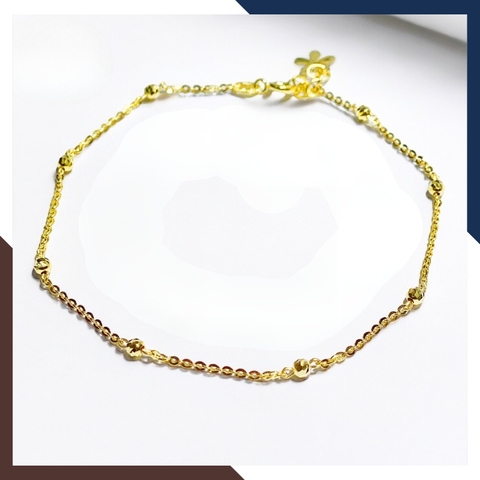 Lắc chân bi vàng tây nữ 10k đơn giản đẹp mã TL52