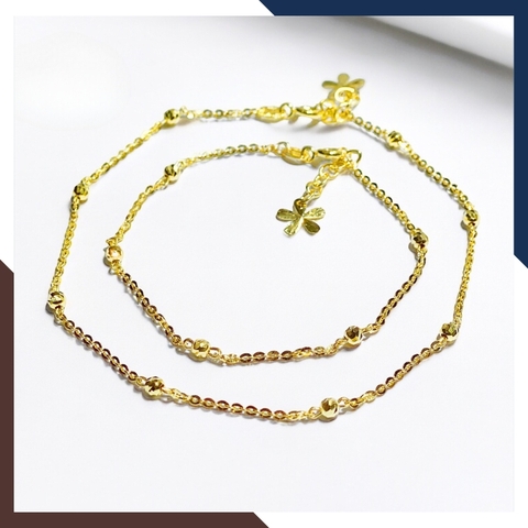 Lắc chân bi vàng tây nữ 10k đơn giản đẹp mã TL52