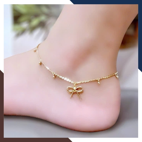 Lắc chân vàng nữ 10k LCVN37 nhiều mẫu đẹp – vàng tây chuẩn – có kiểm định – giá tốt