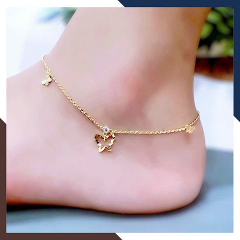 Lắc chân vàng nữ 10k LCVN37 nhiều mẫu đẹp – vàng tây chuẩn – có kiểm định – giá tốt