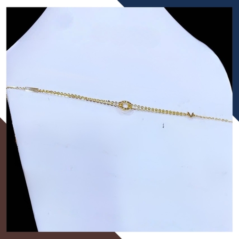 Lắc Chân Vàng Nữ 10K Nhiều Mẫu Đẹp LCVN06 – Charm Bướm, Ngôi Sao, Trái Tim – Kèm Giấy Kiểm Định