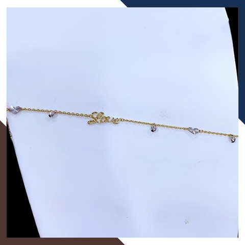 Lắc Chân Vàng Nữ 10K Nhiều Mẫu Đẹp LCVN06 – Charm Bướm, Ngôi Sao, Trái Tim – Kèm Giấy Kiểm Định