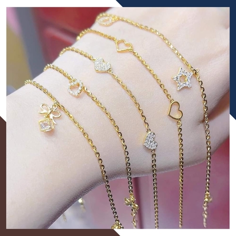 Lắc Chân Vàng Nữ 10k Nhiều Mẫu Trẻ Trung LCVN31 – Quà Tặng Bạn Gái Lý Tưởng