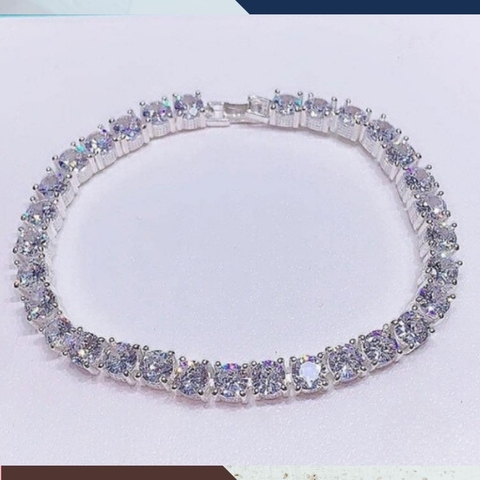 Lắc tay bạc full đá cho Nam Nữ đẹp mã AC300350