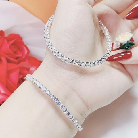 Lắc tay bạc full đá cho Nam Nữ đẹp mã AC300350