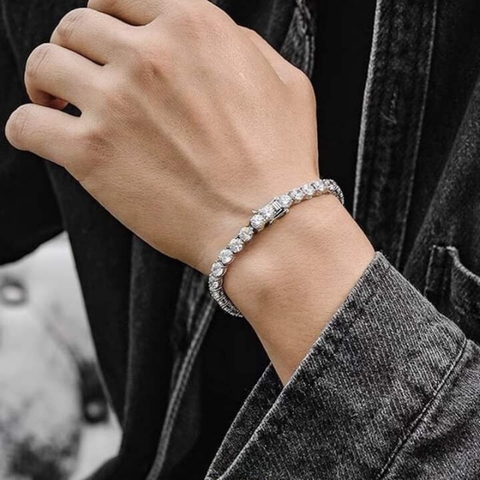 Lắc tay bạc full đá cho Nam Nữ đẹp mã AC300350