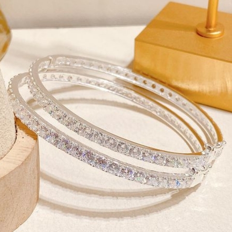 Lắc tay bạc full đá cho Nam Nữ đẹp mã AC300350