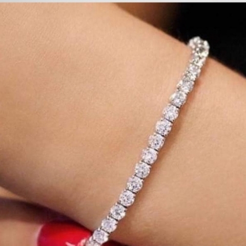 Lắc tay bạc full đá cho Nam Nữ đẹp mã AC300350