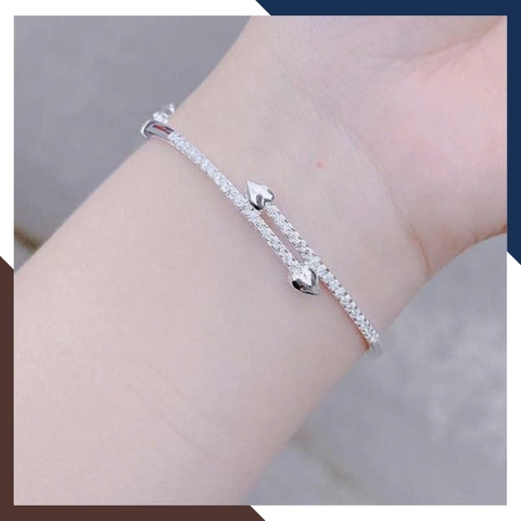 Lắc Tay Bạc Nữ Dạng Kiềng Nhiều Mẫu LTBN68 – Sang Trọng, Giá Tốt