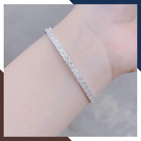 Lắc Tay Bạc Nữ Dạng Kiềng Nhiều Mẫu LTBN68 – Sang Trọng, Giá Tốt