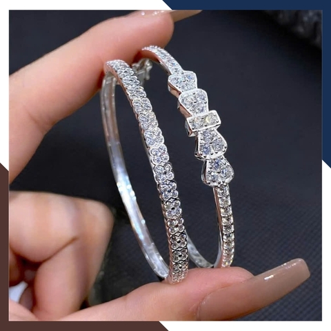 Lắc Tay Bạc Nữ Dạng Kiềng Nhiều Mẫu LTBN68 – Sang Trọng, Giá Tốt