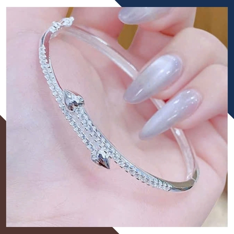 Lắc Tay Bạc Nữ Dạng Kiềng Nhiều Mẫu LTBN68 – Sang Trọng, Giá Tốt