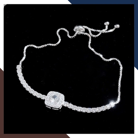 Lắc Tay Bạc Nữ Dây Rút Đính Đá Hột Xoàn LTBN52 – Nhiều Mẫu Đẹp Lung Linh