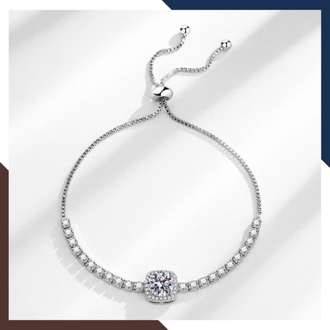 Lắc Tay Bạc Nữ Dây Rút Đính Đá Hột Xoàn LTBN52 – Nhiều Mẫu Đẹp Lung Linh