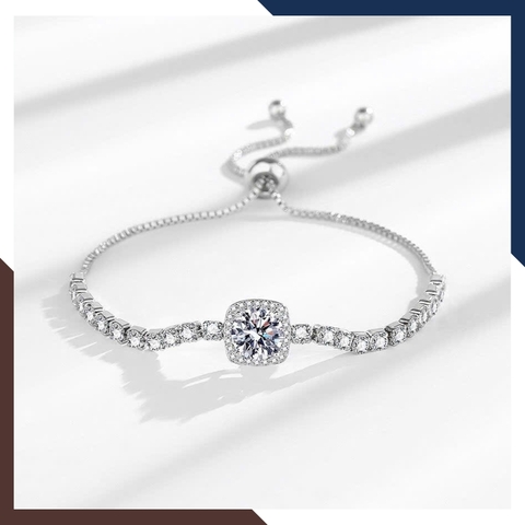 Lắc Tay Bạc Nữ Dây Rút Đính Đá Hột Xoàn LTBN52 – Nhiều Mẫu Đẹp Lung Linh