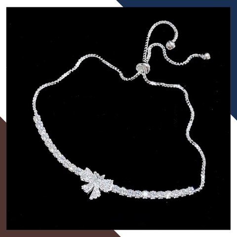 Lắc Tay Bạc Nữ Dây Rút Đính Đá Hột Xoàn LTBN52 – Nhiều Mẫu Đẹp Lung Linh