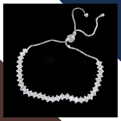 Lắc Tay Bạc Nữ Dây Rút Đính Đá Hột Xoàn LTBN52 – Nhiều Mẫu Đẹp Lung Linh