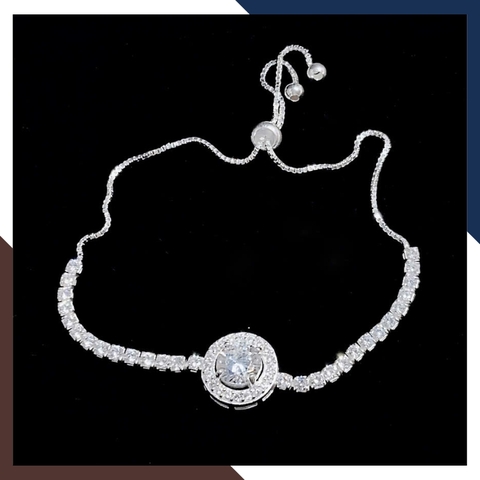 Lắc Tay Bạc Nữ Dây Rút Đính Đá Hột Xoàn LTBN52 – Nhiều Mẫu Đẹp Lung Linh