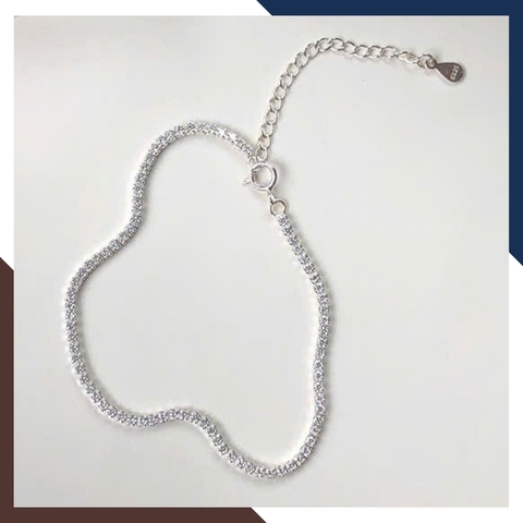 Lắc Tay Bạc Nữ Đính Đá Hột Xoàn Phối Trái Tim LTBN61 – Quà Tặng Tình Yêu Hoàn Hảo