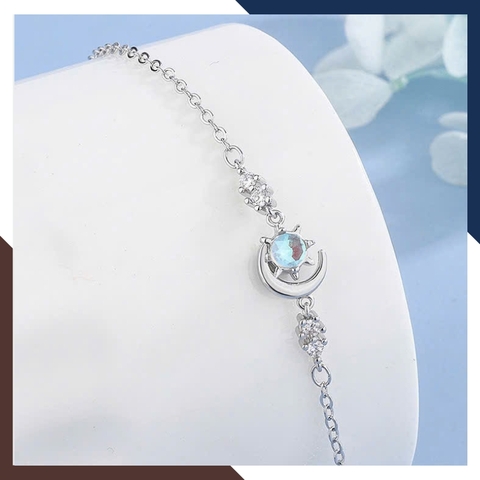 Lắc Tay Bạc Nữ Hình Trăng Sao Đính Đá LTBN117 – Đẹp Từ Mọi Góc Nhìn