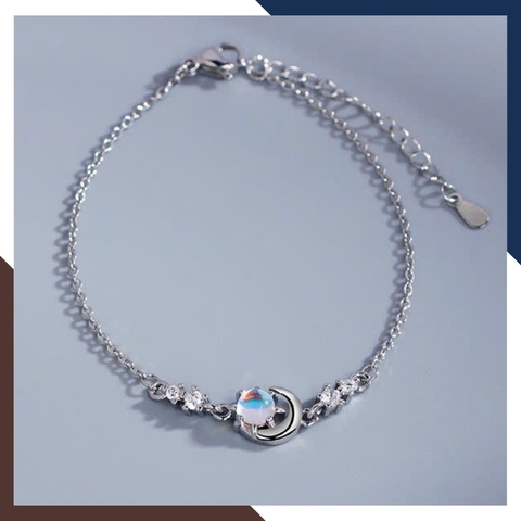 Lắc Tay Bạc Nữ Hình Trăng Sao Đính Đá LTBN117 – Đẹp Từ Mọi Góc Nhìn