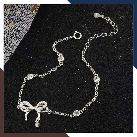 Lắc Tay Bạc Nữ Nguyên Chất Hình Nơ LTBN66 – Phụ Kiện Nhẹ Nhàng, Thanh Lịch & Quyến Rũ